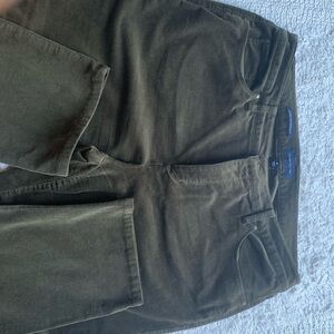 Charter Club Lexington Straight Corduroy pant Olive Green Size 16